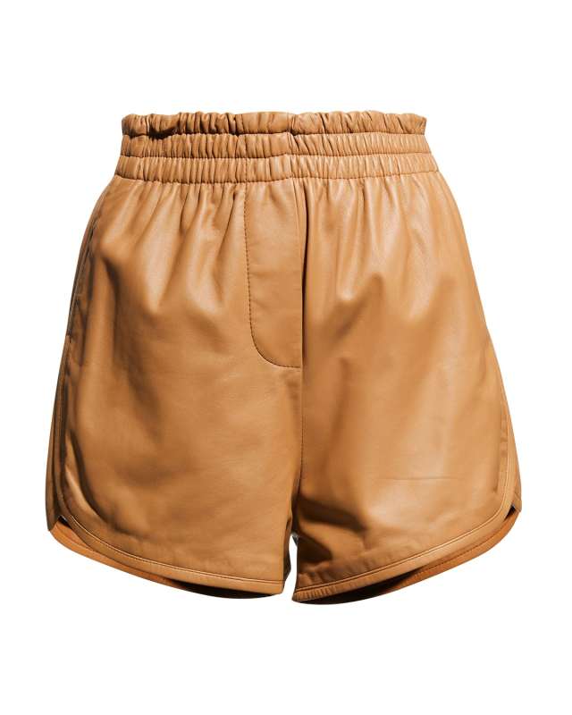 Leather Jogger Shorts